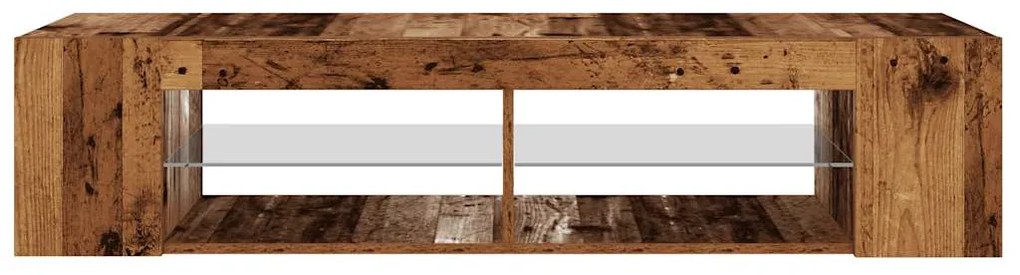 vidaXL Έπιπλο Τηλεόρασης LED Όψη Παλαιού Ξύλου 135x39x30 εκ.Επεξ. Ξύλο