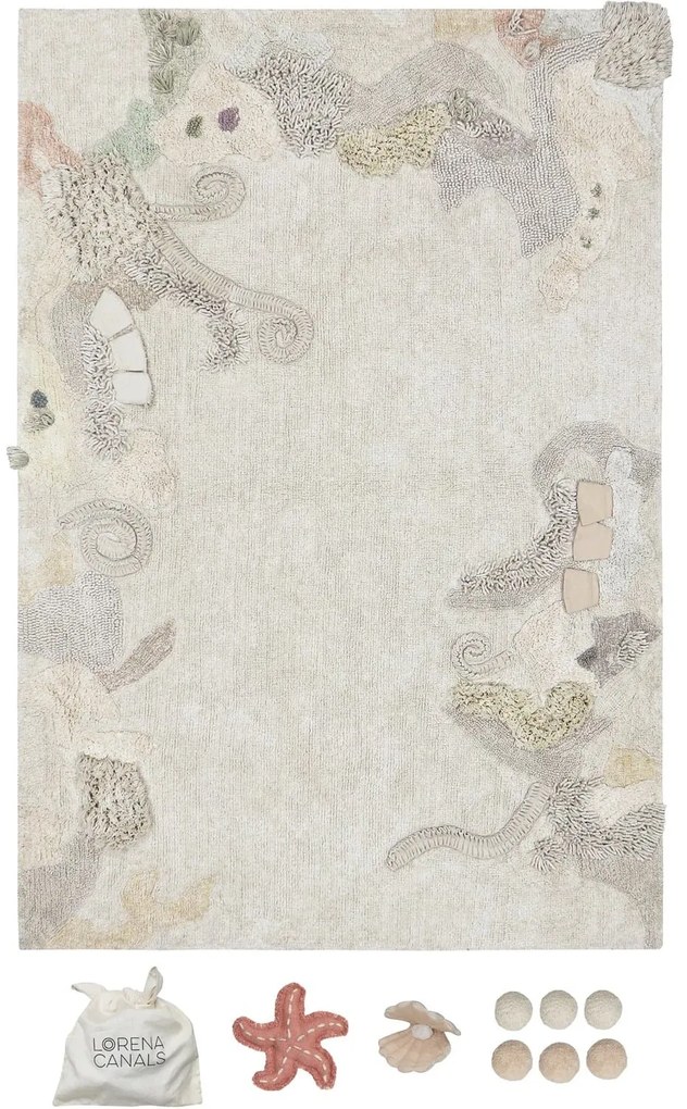 Χαλί Παιδικό Βυθός LOR-C-SEABED 140x200cm Cream-Multi Lorena Canals 140X200cm