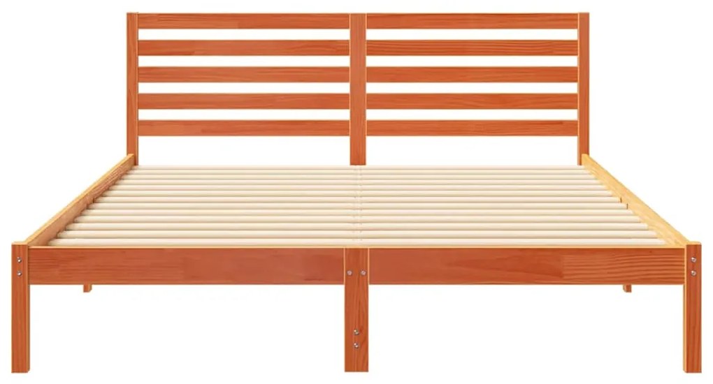 vidaXL Σκελετός Κρεβατιού Καφέ κεριού 160 x 210 cm Μασίφ ξύλο πεύκου