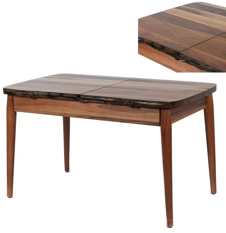 Artekko Irodsups Τραπέζι Επεκτεινόμενο Χρώμα Walnut (130x80x75)cm