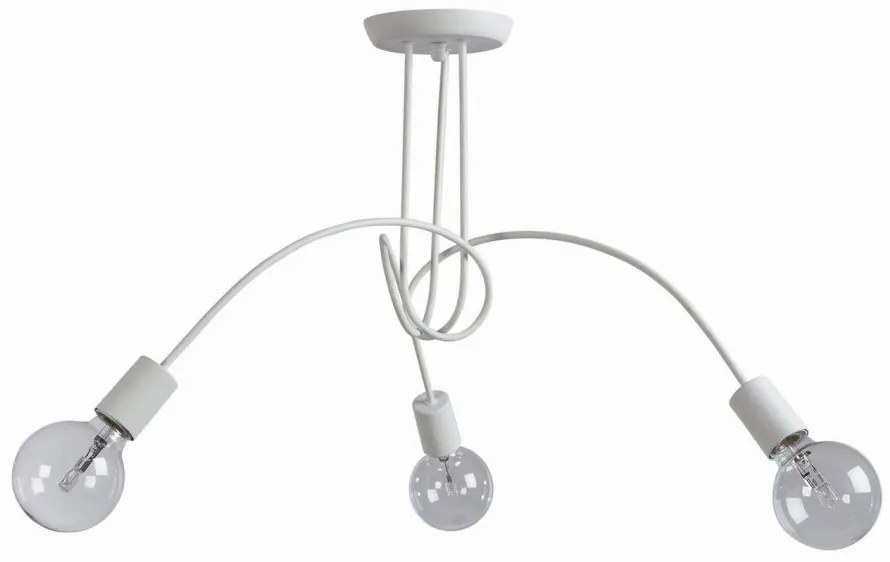 Κρεμαστό Φωτιστικό Οροφής 3xΕ27 40x80 Arkolight-1352-1/3-Λευκό 1352-1/3