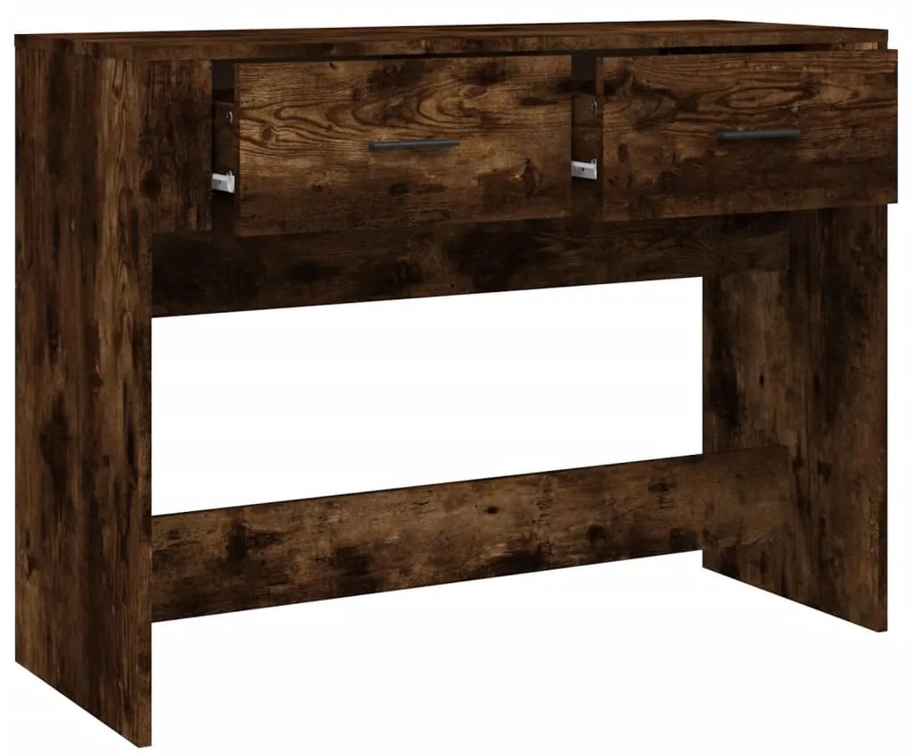 vidaXL Τραπέζι Κονσόλα Καπνιστή Δρυς 100x39x75 εκ. Επεξεργασμένο Ξύλο