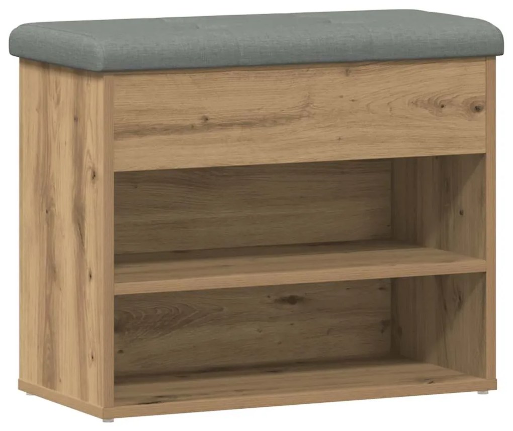 vidaXL Πάγκος παπουτσιών  Artisan Oak 62x32x50 cm Κατασκευασμένο ξύλο