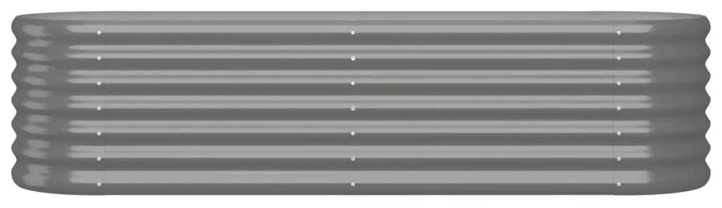 vidaXL Ζαρντινιέρα Υπερυψωμένη Γκρι 152x40x36 εκ. Γαλβανισμένος χάλυβας