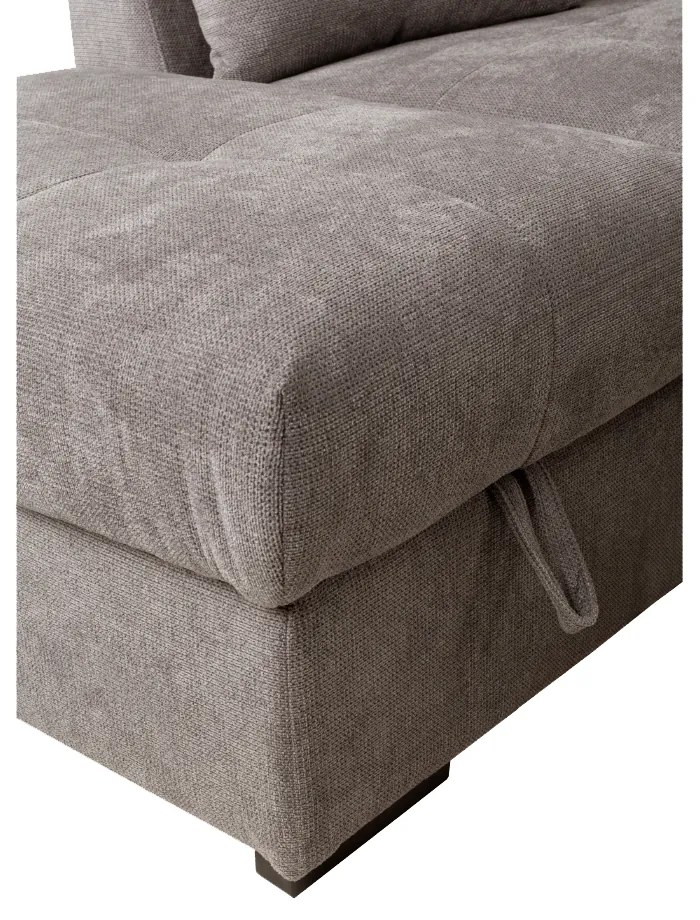 BILL ΚΑΝΑΠΕΣ ΚΡΕΒΑΤΙ ΓΩΝΙΑ ΑΡΙΣΤΕΡΗ TAUPE 241x173x94 - 70-0413