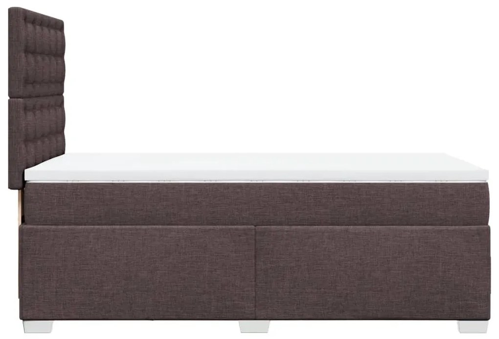 ΚΡΕΒΑΤΙ BOXSPRING ΜΕ ΣΤΡΩΜΑ ΣΚΟΥΡΟ ΚΑΦΕ 100X200 ΕΚ. ΥΦΑΣΜΑΤΙΝΟ 3290416