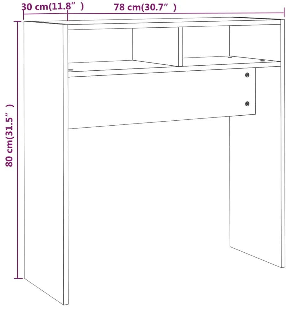 ΤΡΑΠΕΖΙ ΚΟΝΣΟΛΑ ΓΚΡΙ SONOMA 78 X 30 X 80 ΕΚ. ΕΠΕΞΕΡΓΑΣΜΕΝΟ ΞΥΛΟ 815937