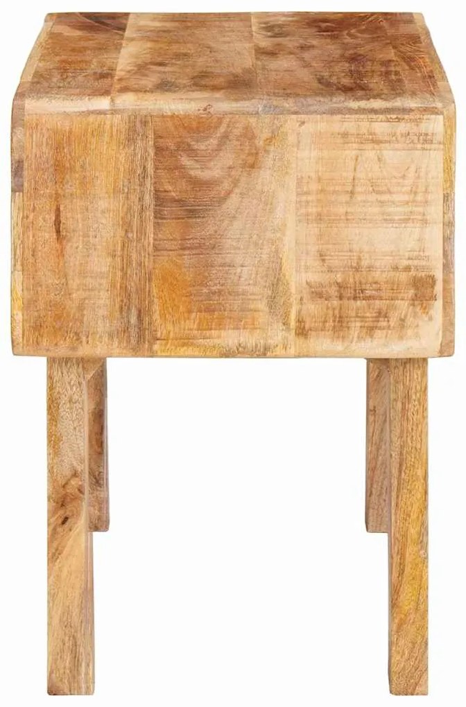 vidaXL End Table με ράφι Καφέ 40 x 32 x 46 εκ Στερεό ξύλο μάνγκο