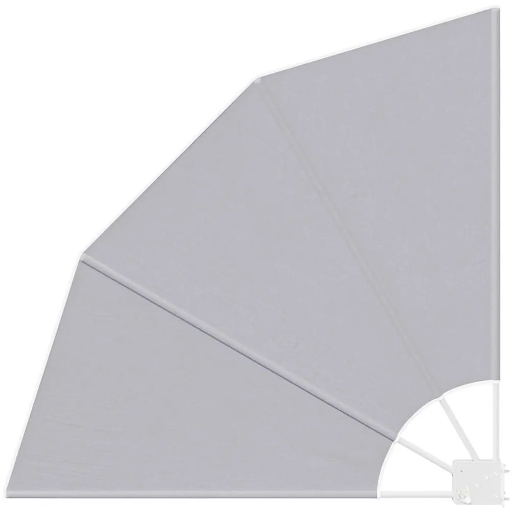 vidaXL Αδιάφανο σκίαστρο μπαλκονιού Γκρι 115 x 115 εκ Πολυεστέρας