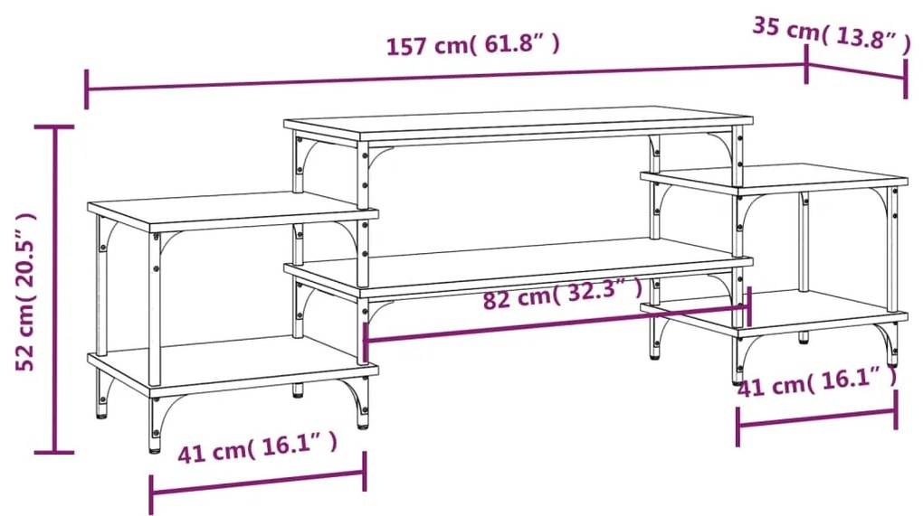 ΈΠΙΠΛΟ ΤΗΛΕΟΡΑΣΗΣ ΜΑΥΡΟ 157X35X52 ΕΚ. ΕΠΕΞ. ΕΠΕΞΕΡΓΑΣΜΕΝΟ ΞΥΛΟ 826320