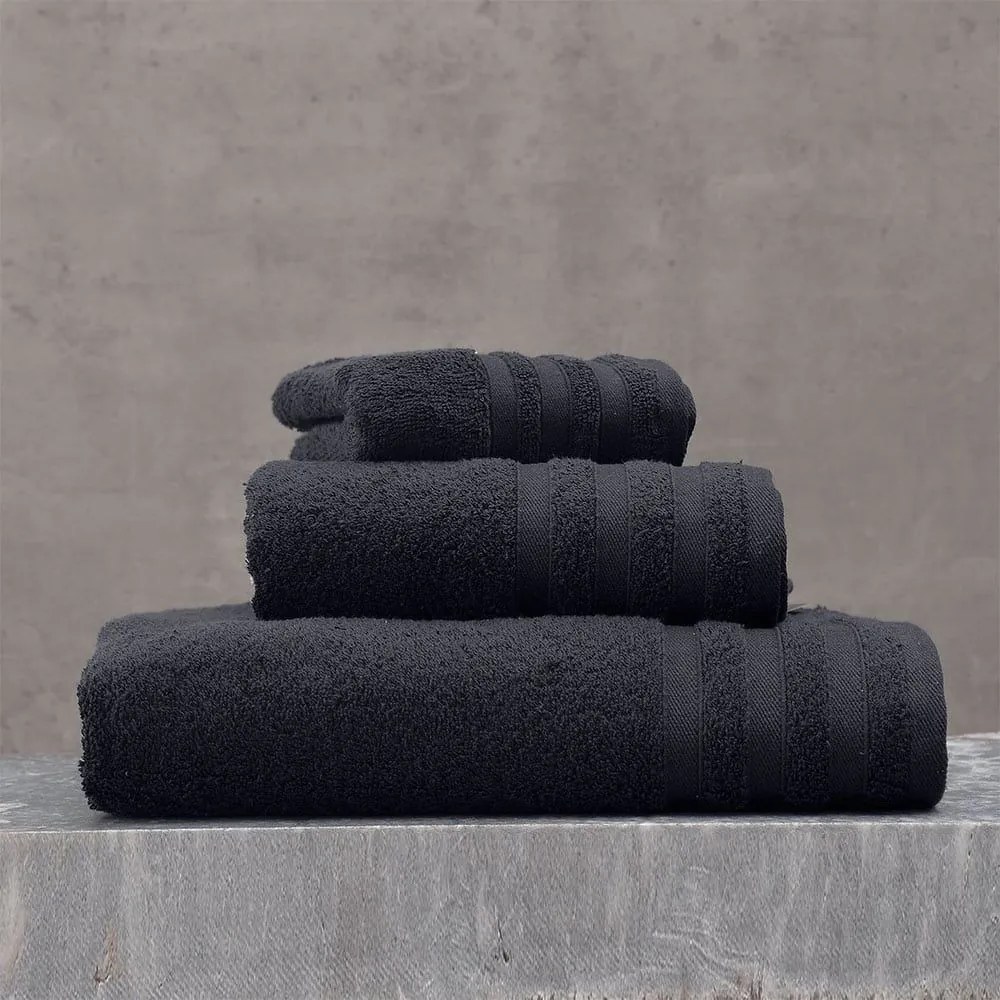 Πετσέτες Lagoon Σετ 5τμχ Black Ρυθμός Σετ Πετσέτες 100% Cotton