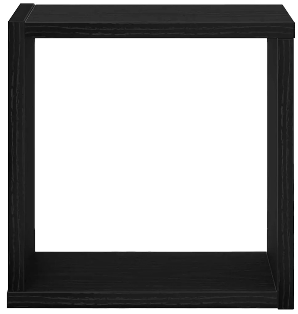 vidaXL Ράφια Τοίχου με ράφι Επιτοίχιο 4 pcs Μαύρη Δρυς 26 x 15 x 26 cm