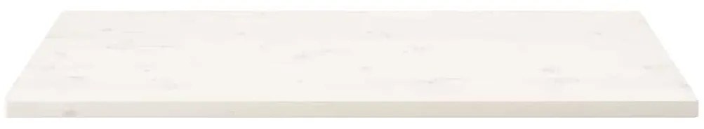 vidaXL Επιφάνεια Τραπεζιού Ορθογ. Λευκή 100x60x2,5 εκ. από Μασίφ Πεύκο