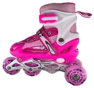 Αυξομειούμενα Roller G&amp;C SK2 ΣΕΤ 3ΣΕ1 Ροζ LED-LARGE (38-42)