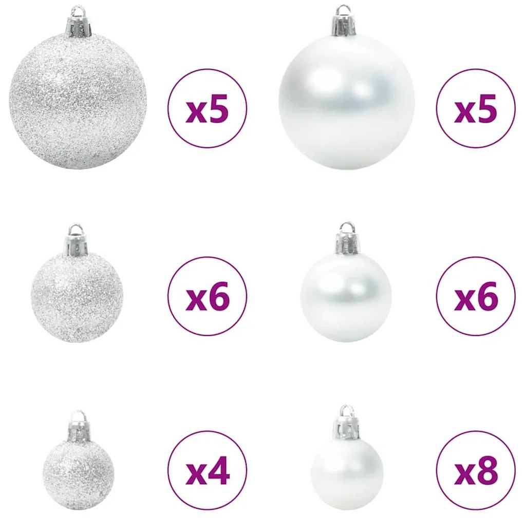 vidaXL Τεχνητό Δέντρο Χριστουγέννων με μέρη που αναδιπλώνονται και χιονάκι