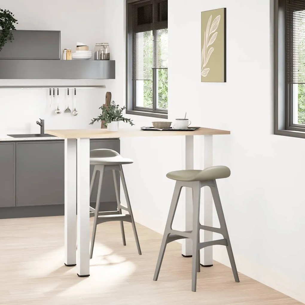 vidaXL Πόδια Τραπεζιού Μπαρ 4 τεμ. Λευκά 110-112 εκ. Ατσάλινο
