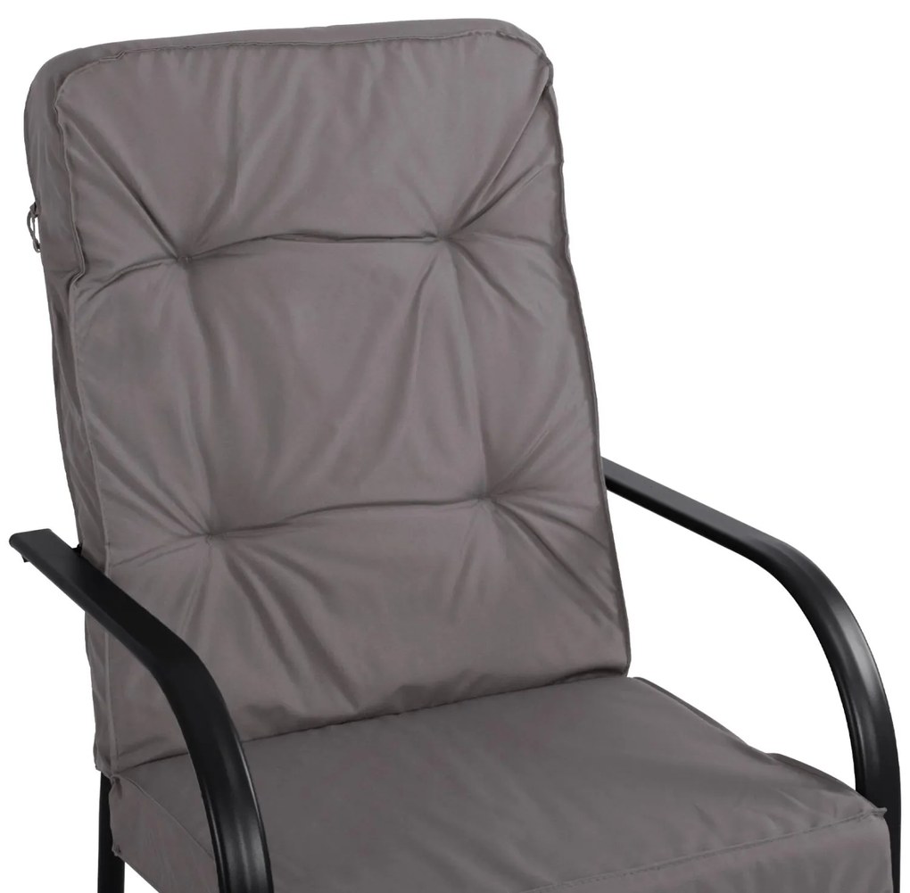 Καρέκλα - Πολυθρόνα ENDIKA C5680.01 Μεταλλική Γκρί με Μαξιλάρι 60x71x105Υ εκ. 60x71x105 εκ.