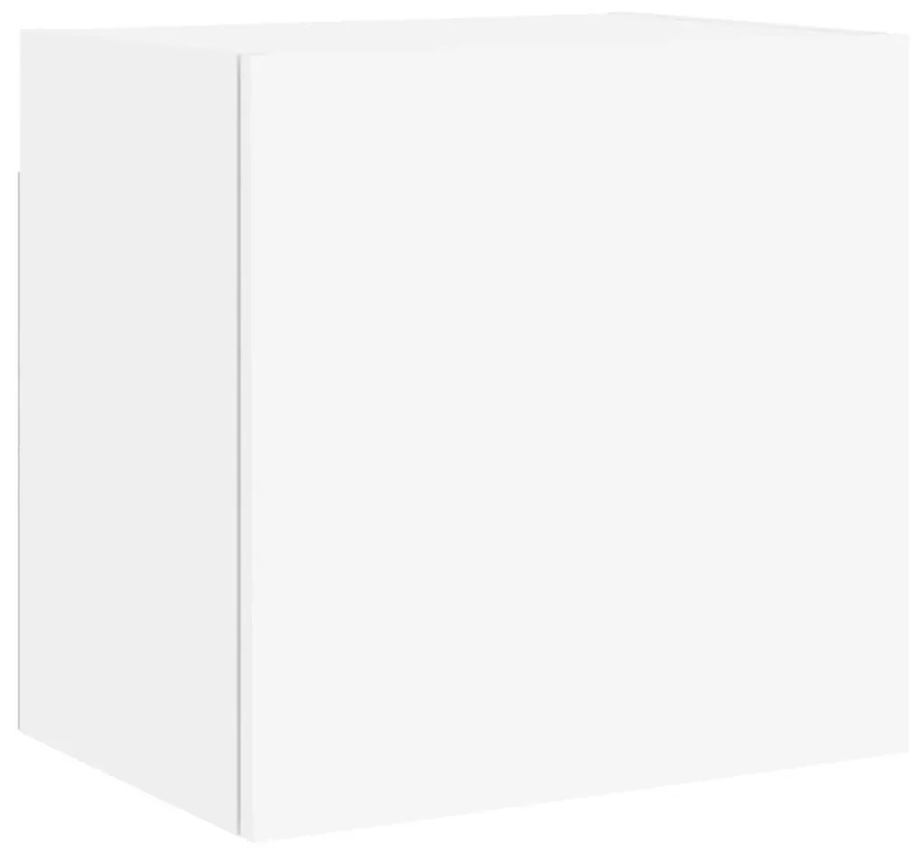 Έπιπλο Τοίχου Τηλεόρασης Λευκό 40,5x30x40 εκ. από Επεξ. Ξύλο - Λευκό