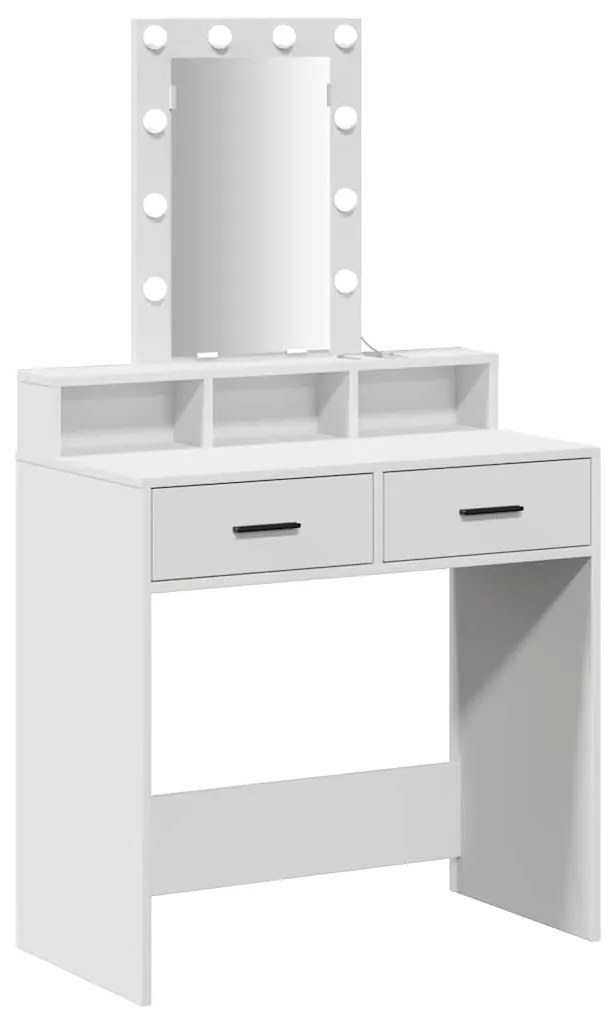 vidaXL Τραπέζι περιποίησης Λευκό 79 x 41 x 140 εκ. Επεξεργασμένο ξύλο