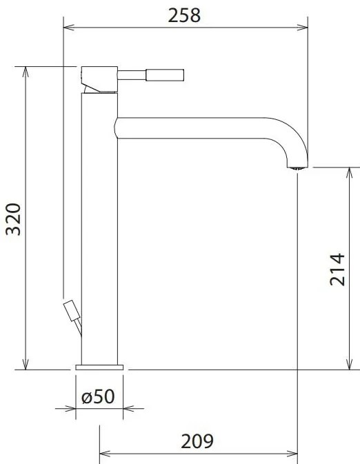 Μπαταρία νιπτήρος LaTorre New Tech II υψηλή -Inox