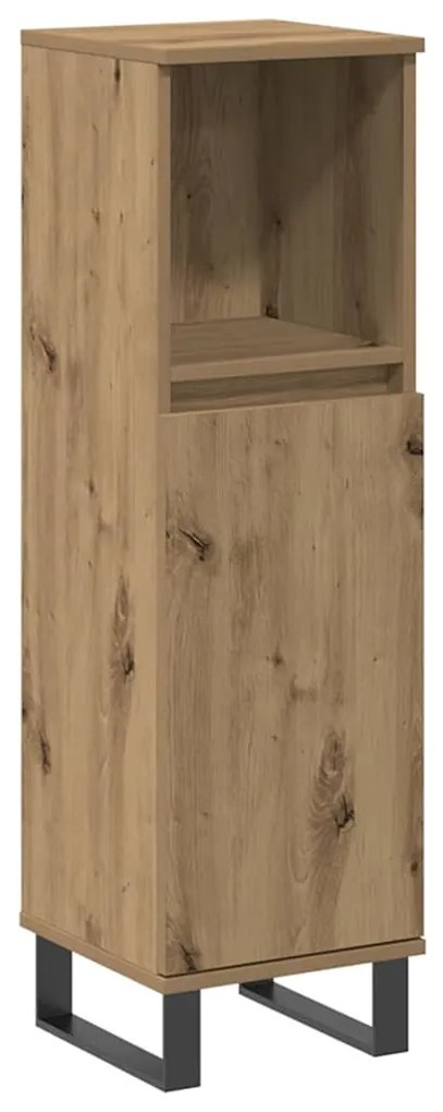 vidaXL Ντουλάπι μπάνιου Δρυς τεχνίτης 30x30x100 cm Κατασκευασμένο ξύλο