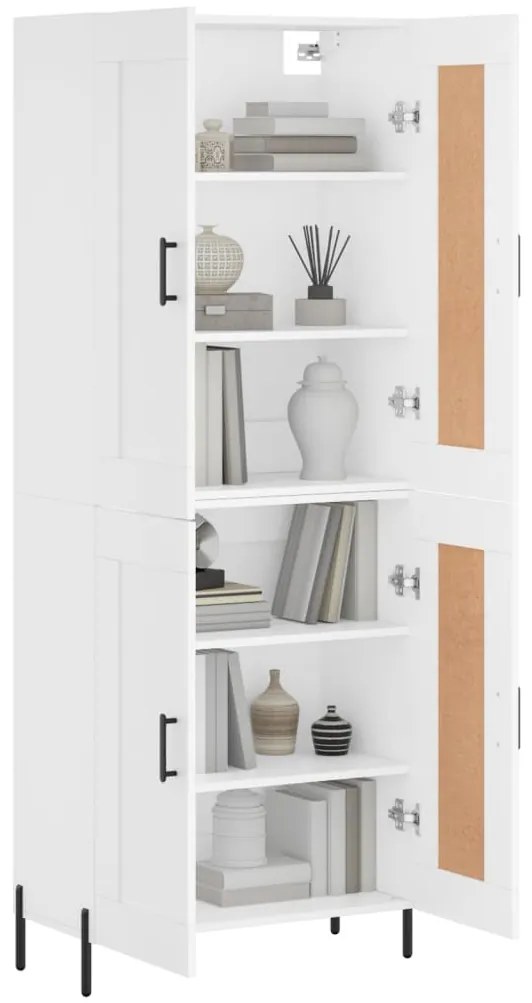 vidaXL Ντουλάπι Λευκό 69,5x34x180 εκ. από Επεξεργασμένο Ξύλο
