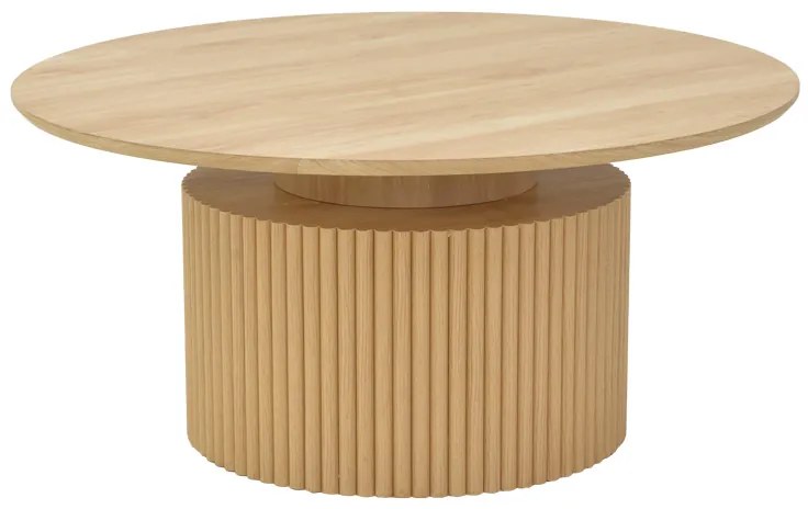 Τραπέζι σαλονιού Opols  mdf σε  φυσική απόχρωση Φ90x42εκ