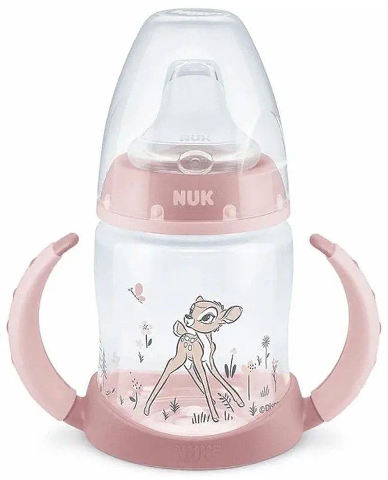 Μπιμπερό First Choice Plus Bambi 10743313 Με Λαβές Temperature Control 150ml 6-18 Μηνών Pink Nuk 150ml Πολυπροπυλένιο