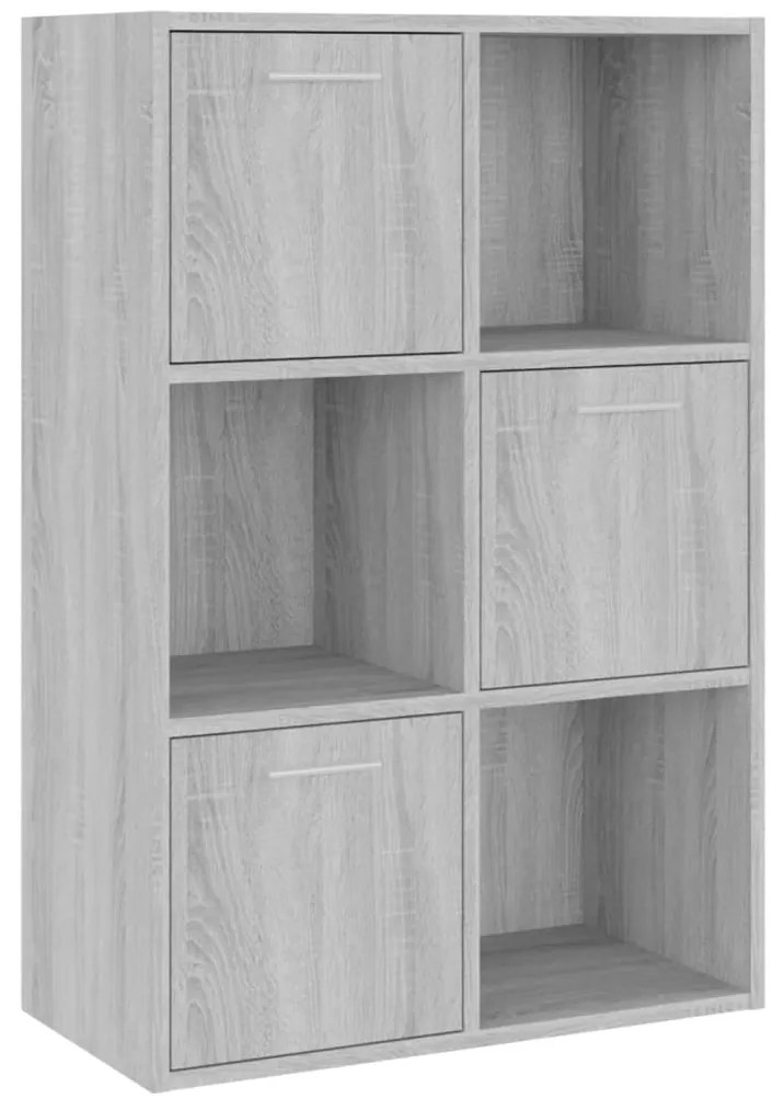 vidaXL Ντουλάπι Αποθήκευσης Γκρι Sonoma 60 x 29,5 x 90 εκ.