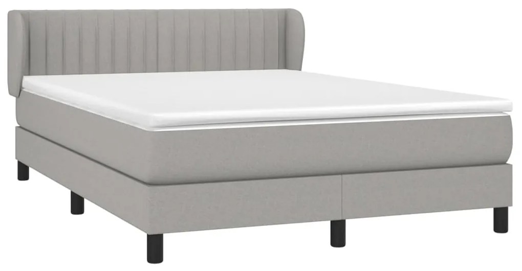 ΚΡΕΒΑΤΙ BOXSPRING ΜΕ ΣΤΡΩΜΑ ΑΝΟΙΧΤΟ ΓΚΡΙ 140X190 ΕΚ. ΥΦΑΣΜΑΤΙΝΟ 3126397