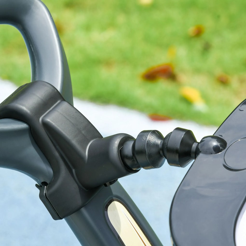 AIYAPLAY Αυτοκίνητο Παιχνιδιού 2-σε-1, Αποσπώμενη Τέντα, Φώτα, Μουσική, Κόρνα, Πλαστικό και Μέταλλο, 96 x 39 x 90 cm, Λευκό/Μαύρο