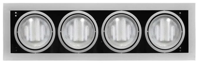 Χωνευτό Σποτ Οροφής-Τοίχου Κινητό AR111 4x50W Ασημί 3-12426 Lumen-3-12426-Ασημί 3-12426