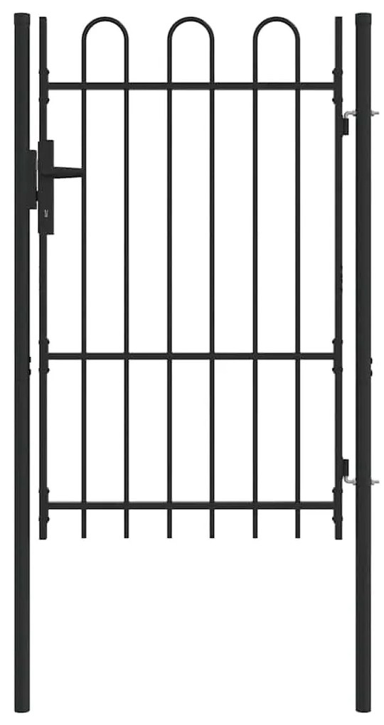 vidaXL Πύλη Φράχτη Γκρι 100 x 150 cm Χάλυβας με Επικάλυψη Πούδρας