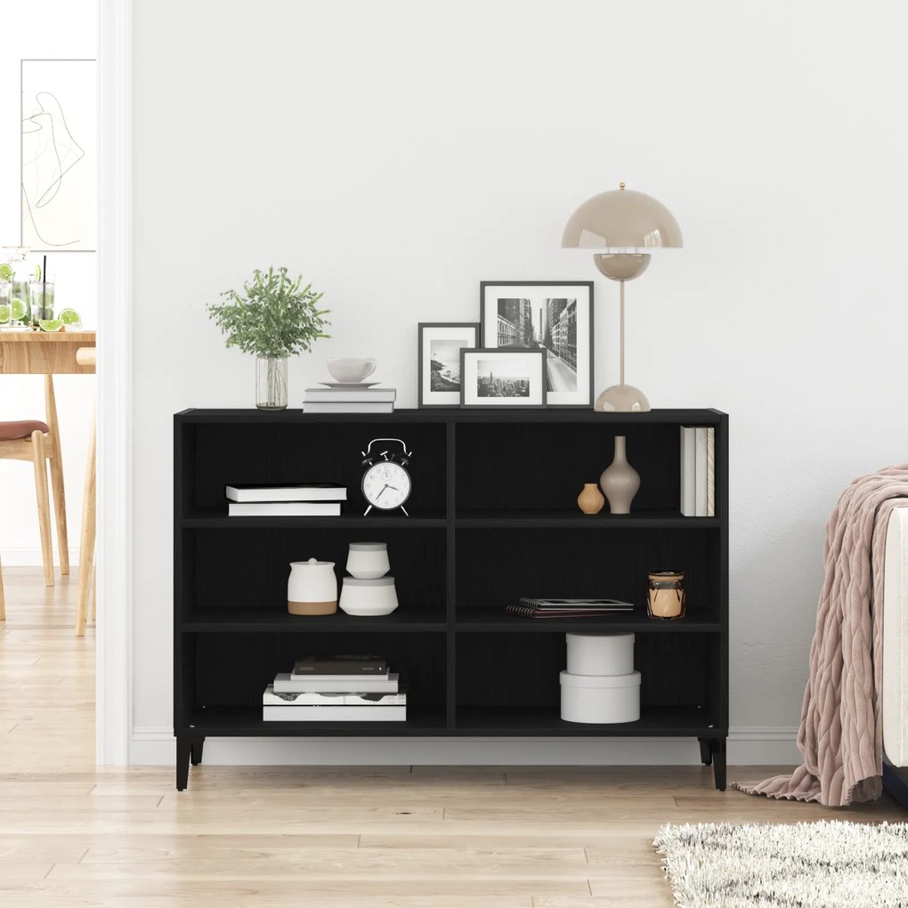 vidaXL Μπουφές Μαύρο Δρυς 103,5x35x70 εκ. Ξύλο Επεξεργασμένο