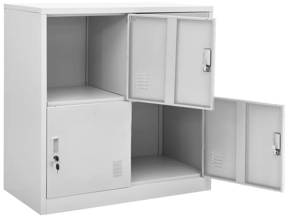 vidaXL Φοριαμοί 5 τεμ. Ανοιχτό Γκρι 90 x 45 x 92,5 εκ. Ατσάλινοι