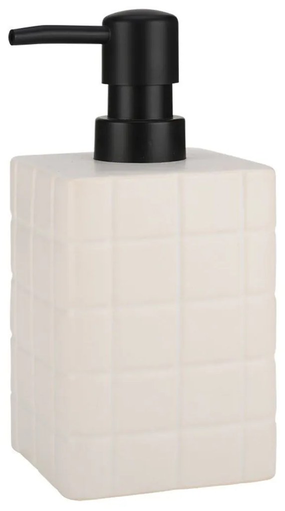 Δοχείο Κρεμοσάπουνου Κεραμικό Tiles 450ml 7,5x15cm White Estia Κεραμικό