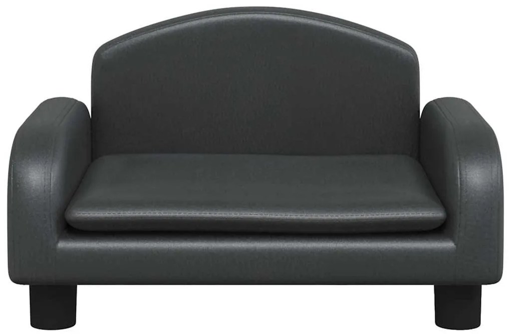 vidaXL Καναπές Παιδικός Μαύρος 50 x 40 x 30 εκ. από Συνθετικό Δέρμα