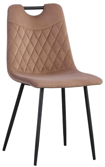 Καρέκλα 003 Fylliana με Μεταλλικά πόδια και Ύφασμα Βελούδο Καφέ 44x54x85 εκ. 4αδα 44x54x85 εκ.