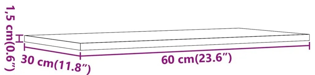 Ραφιέρες Τοίχου 4 τεμ. Όψη Παλαιού Ξύλου 60x30x1,5εκ Επεξ. Ξύλο - Καφέ