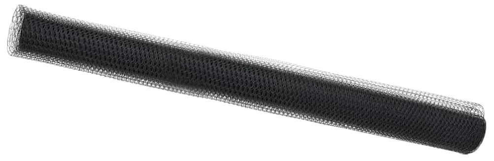 vidaXL Εξαγωνικός φράχτης Γκρι 1.6 x 25 m Ατσάλι
