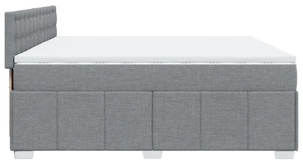 ΚΡΕΒΑΤΙ BOXSPRING ΜΕ ΣΤΡΩΜΑ ΑΝΟΙΧΤΟ ΓΚΡΙ 200X200 ΕΚ. ΥΦΑΣΜΑΤΙΝΟ 3289489