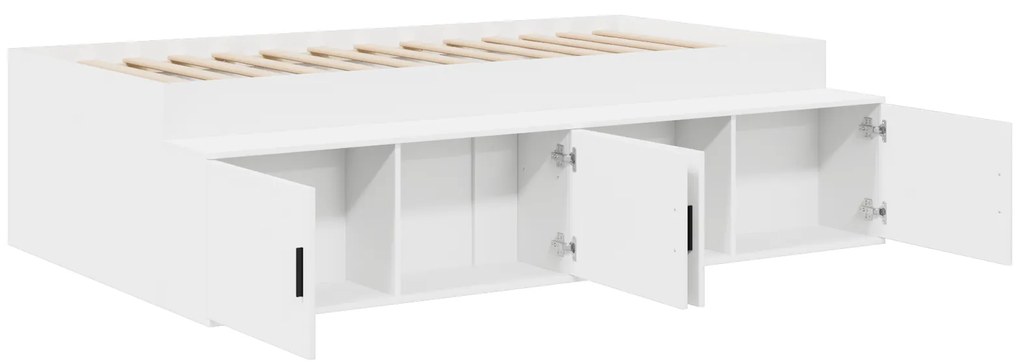 vidaXL Κρεβάτι αποθήκευσης Λευκό 100x200 εκ.