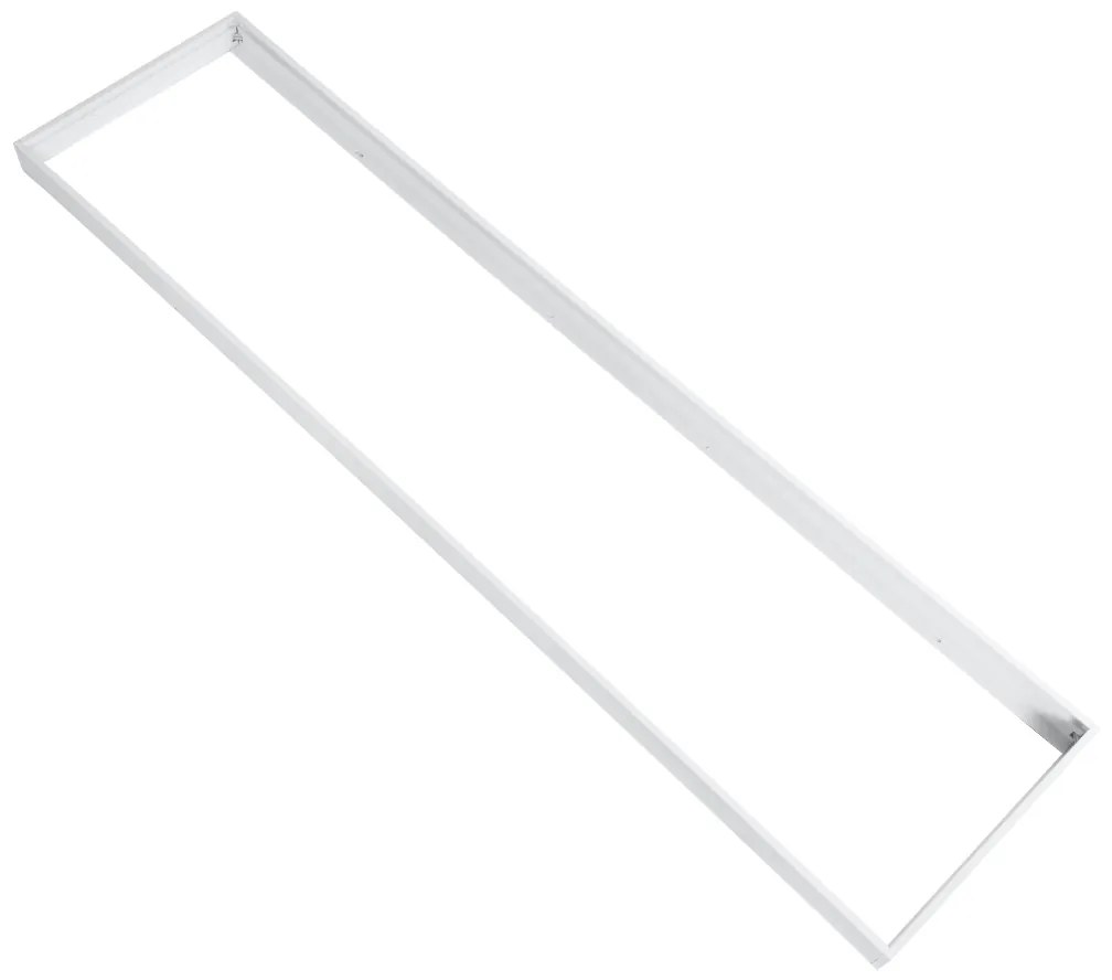 GloboStar® 60221 Πλαίσιο Στήριξης PVC Επιτοίχιας Τοποθέτησης για LED Panel 120x30cm - Λευκό