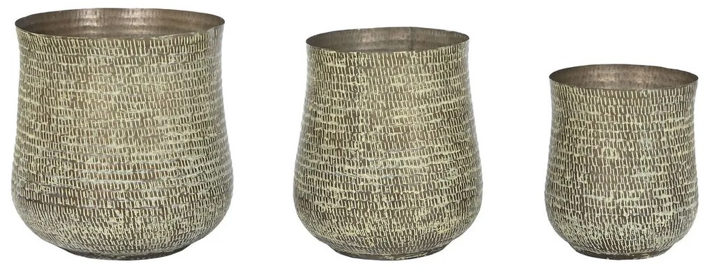 Σετ ζαρντινιέρων Home ESPRIT Πράσινο Αλουμίνιο 44 x 44 x 46 cm