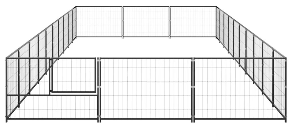 vidaXL Σπιτάκι Σκύλου Μαύρο 30 μ² Ατσάλινο