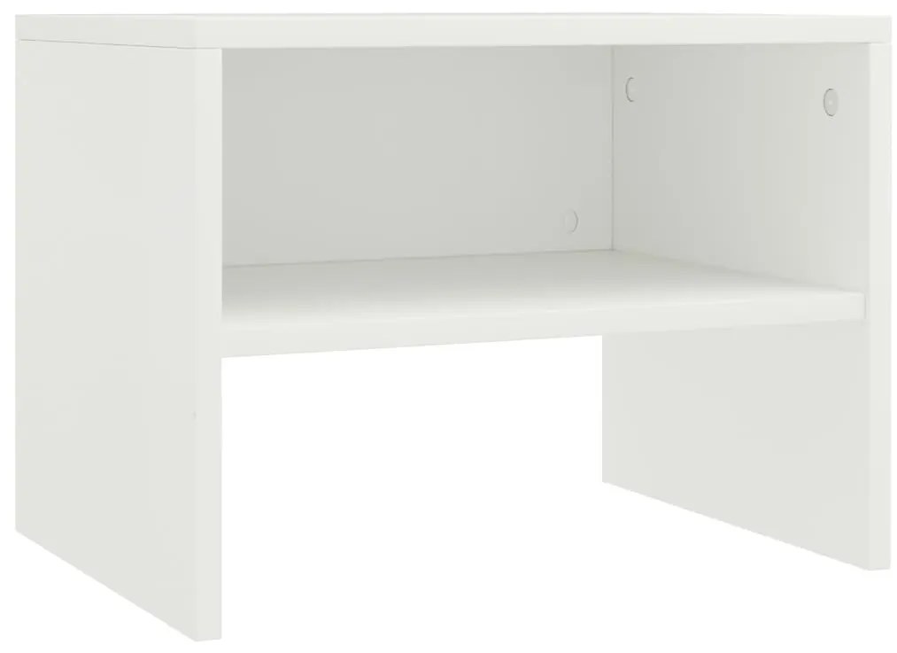 vidaXL Κομοδίνα 2 τεμ. Λευκά 40 x 30 x 30 εκ. από Επεξ. Ξύλο