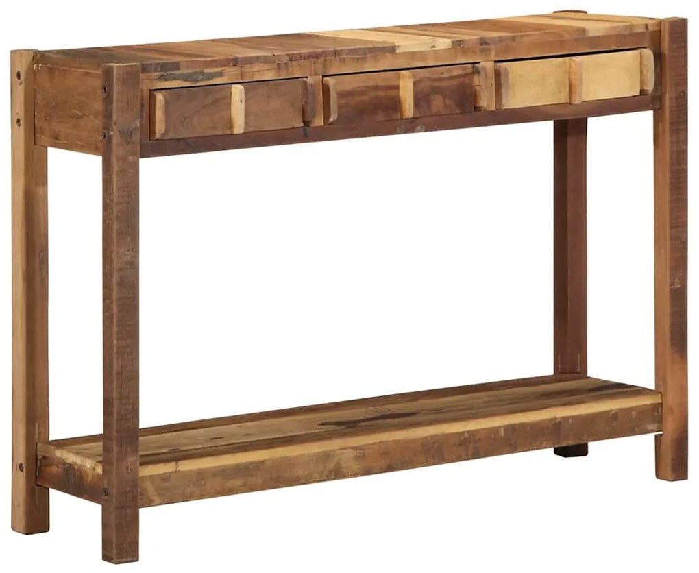 Τραπέζι κονσόλας Καφέ 107 x 33 x 76 εκ Μασίφ ανακυκλωμένο ξύλο