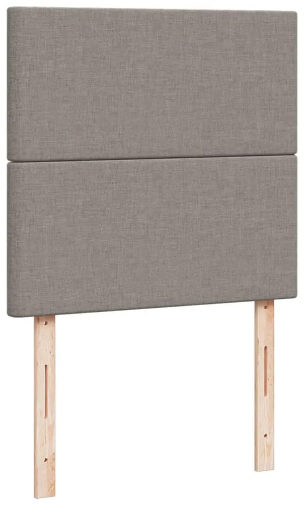 Κρεβάτι Boxspring με Στρώμα Taupe 80x200 εκ. Υφασμάτινο - Μπεζ-Γκρι