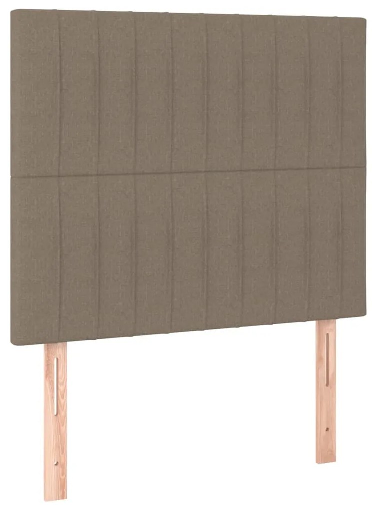 vidaXL Κρεβάτι Boxspring με Στρώμα Taupe 90x190 εκ.Υφασμάτινο