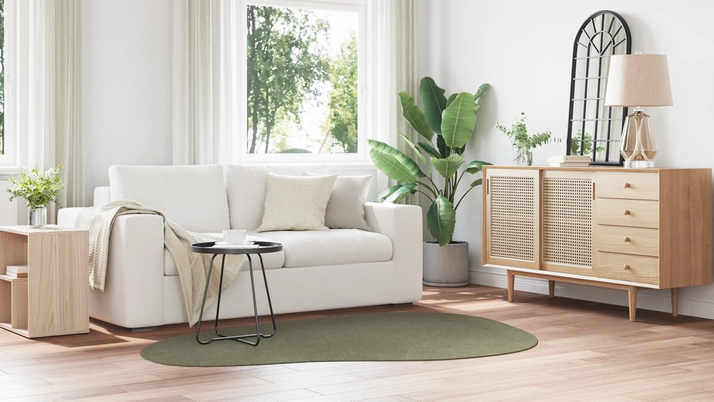 vidaXL Χαλιά Δασικό Πράσινο 140 x 200 cm Μαλλί